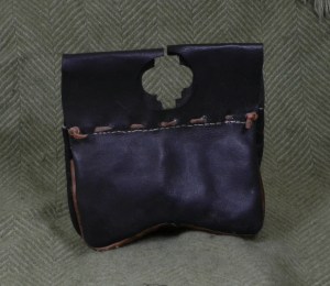 Rear of girdle pouch, showing black dye.
